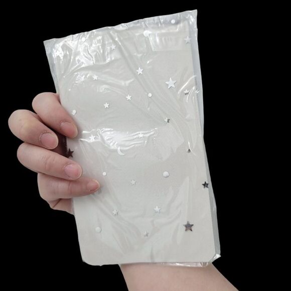 2/$20 Brand New Light Grey Lace With Stars Stocking Tights Socks - Picture 8 of 8